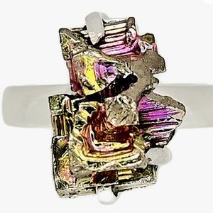 Bismuth crystal ring